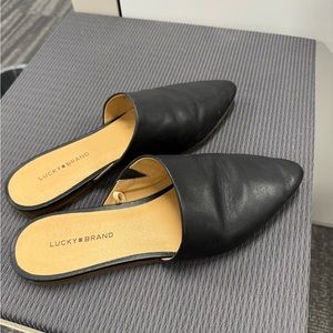 Lucky Brand Black Mules Size 9